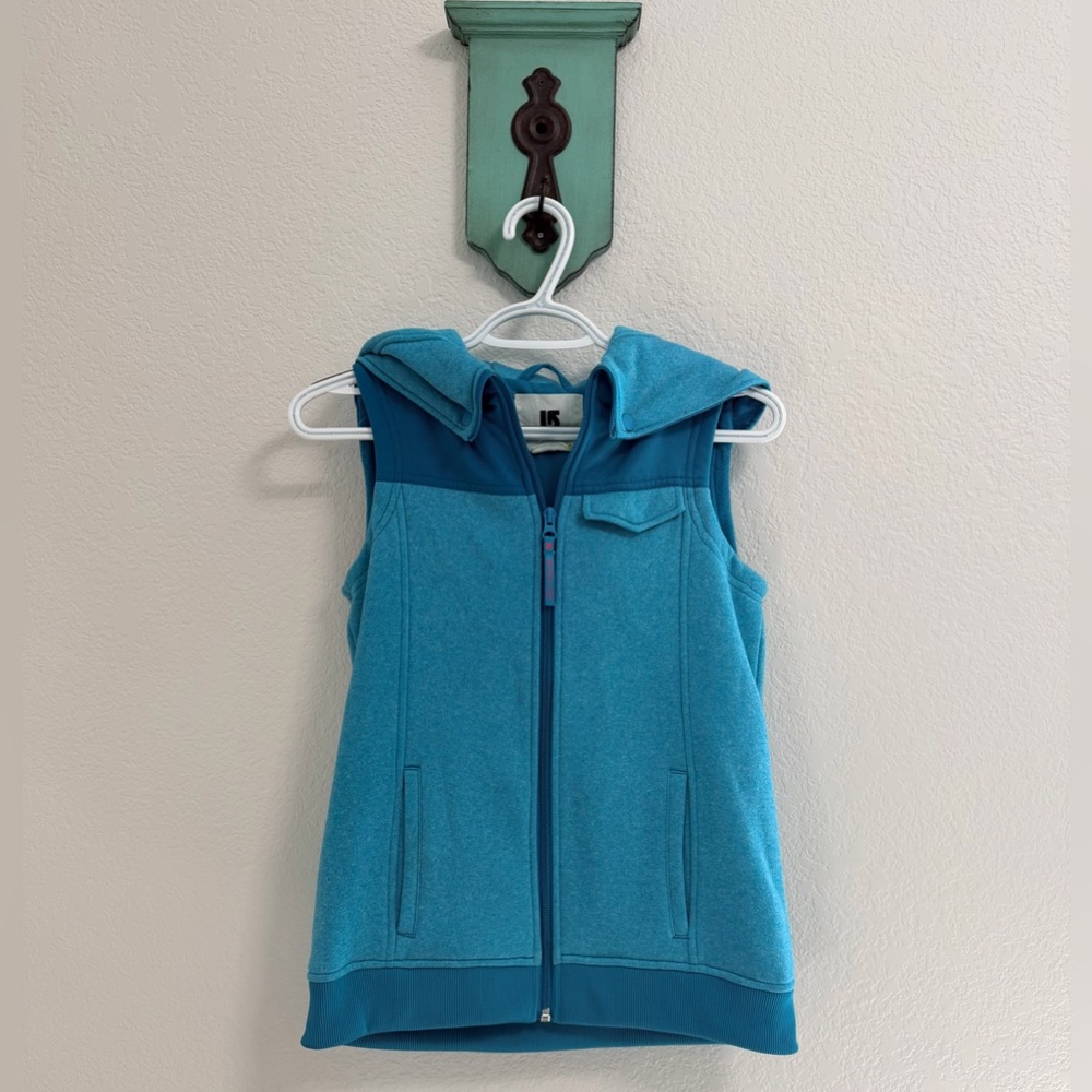 Burton Girls' Starr Vest Teal DryRide Hooded Fleece